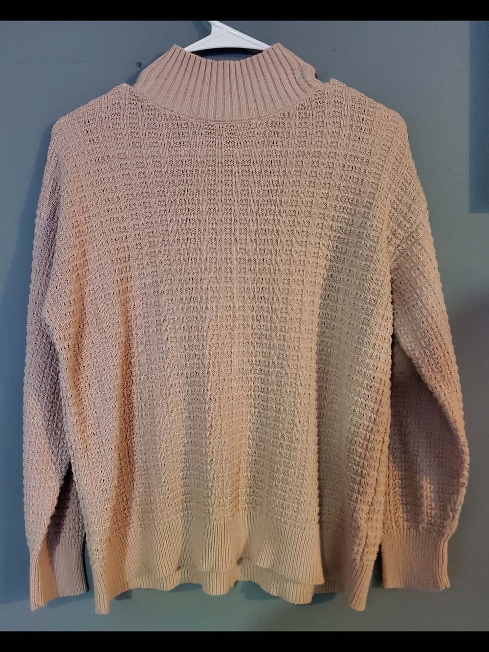 Chaps Light Pink Mock Neck Sweater